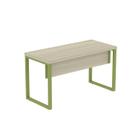Mesa Escritório1200x600x750mm M1200pe40tub Castanheira Natural/Verde Miró Mesa Escritório1200x600x750mm M1200pe40tub Castanheira Natural/Verde Miró