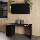 Mesa Escrivaninha 150cm e 2 Armários Aéreos 4 Portas F5