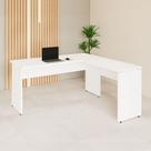 Mesa Escrivaninha 150cm em L Tampo 30mm Pés Painel F5 Office Mesa Escrivaninha 150cm em L Tampo 30mm Pés Painel F5 Office