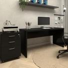 Mesa Escrivaninha 150cm x 60cm Gaveteiro 3 Gav Pé Painel F5