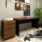 Mesa Escrivaninha 150cm x 60cm Gaveteiro 3 Gav Pé Painel F5