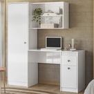 Mesa Escrivaninha 162cm Bancada de Estudo Colmar Branco Z17 - Mpozenato