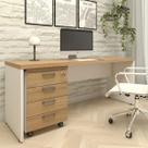 Mesa Escrivaninha 170cm com Gaveteiro 4 Gavetas F5 Office