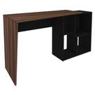 Mesa Escrivaninha 2 em 1 com Nichos Arbo A06 Ipê/Preto - Mpozenato