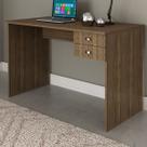 Mesa Escrivaninha 2 Gavetas Nogal Me4165 - Tecno Mobili