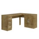 Mesa Escrivaninha 2 Portas e Gaveteiro 120/156x75x46,5cm 0714
