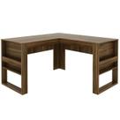 Mesa Escrivaninha Angular Para Escritorio ME4145 Nogal Tecno Mobili Mesa Escrivaninha Angular Para Escritorio ME4145 Nogal Tecno Mobili