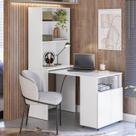 Mesa Escrivaninha Bancada de Estudos para Quarto Salt Branco Z06 - Mpozenato
