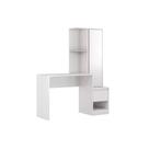 Mesa Escrivaninha Casal Office Morada c/ 1 Porta e 1 Gaveta Branco - Demóbile