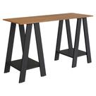 Mesa Escrivaninha Cavalete B61 Moderno MDP 135cm Preto Nova Mobile Mesa Escrivaninha Cavalete B61 Moderno MDP 135cm Preto Nova Mobile
