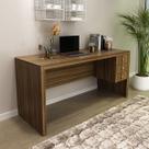 Mesa Escrivaninha com 3 Gavetas 155x74 Cm Office ME4113 Nogal
