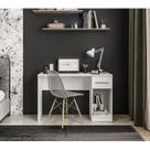 Mesa Escrivaninha com e Espaço para Cpu 2319 1 Gaveta 120cm Branco
