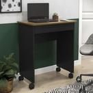 Mesa Escrivaninha Compact Not 0,70 Ofertamo Preto/freijo