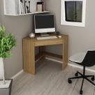 Mesa Escrivaninha de Canto com 1 Gaveta ME4169 Amêndoa