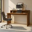 Mesa Escrivaninha Desing Moderno Escobar 135 135cm Castanho Yescasa