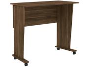 Mesa Escrivaninha Dobrável com Rodízio Nogal Me4117 - Tecno Mobili Mesa Escrivaninha Dobrável com Rodízio Nogal Me4117 - Tecno Mobili