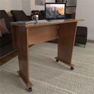 Mesa Escrivaninha Dobrável Wood com Rodízio Amendoa - Pnr Móveis