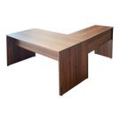 Mesa Escrivaninha em L 148x148 Industrial Nogal/Preto REALME