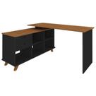 Mesa Escrivaninha em L 2 Gavetas e Nichos Golden A06 Freijó/Preto - Mpozenato Mesa Escrivaninha em L 2 Gavetas e Nichos Golden A06 Freijó/Preto - Mpozenato