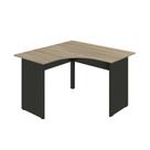 Mesa Escrivaninha em L Angular Pé Painel Office 120x120cm New City Calvi/Preto - Web Office