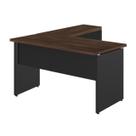Mesa Escrivaninha em L (Mesa 1,70m + Mesa Auxiliar) com 2 GAVETAS WORKSTART MARSALA