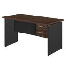 Mesa Escrivaninha Escritório 1,70x0,70m com 2 Gavetas WORKSTART MARSALA