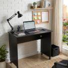 Mesa Escrivaninha Escritório Estudos Multiuso Dobrável Home Office Preto Cód.701