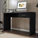 Mesa Escrivaninha Gávea Com Gaveta Preto TX Escritório Home Office 127cm