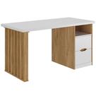 Mesa Escrivaninha Home Office 142cm 2 Gavetas Dora A02 Branco Olmo