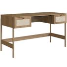 Mesa Escrivaninha Home Office 2 Gavetas Pés Madeira Moss A03 Hanover Roble - Lyam Decor