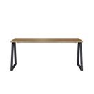 Mesa Escrivaninha Home Office Concept 160cm Industrial Artesano Nogal e Preto Marrom