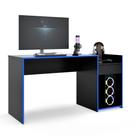 Mesa escrivaninha home office paris com prateleira para escritório e pc