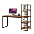 Mesa Escrivaninha Home Office Tipo Industrial 5 Prateleiras MDF Preto/Canela Mesa Escrivaninha Home Office Tipo Industrial 5 Prateleiras MDF Preto/Canela