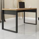 Mesa Escrivaninha Industrial 100% Mdf Freijó/Preto Fosco F20 - Pradel