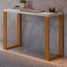 Mesa Escrivaninha Industrial 100% Mdf Off White/Freijó F11 - Pradel
