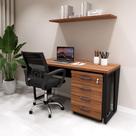 Mesa Escrivaninha Industrial 135cm c/ Gaveteiro 4 Gavetas F5