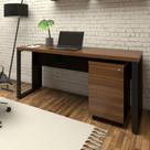 Mesa Escrivaninha Industrial 150cm Gaveteiro Clean Pés Metal Mesa Escrivaninha Industrial 150cm Gaveteiro Clean Pés Metal
