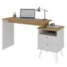 Mesa Escrivaninha Industrial 2 Gavetas Lux A06 Olmo/Branco - Mpozenato Mesa Escrivaninha Industrial 2 Gavetas Lux A06 Olmo/Branco - Mpozenato