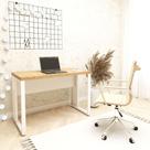 Mesa Escrivaninha Industrial 90cm x 60cm Pés Metal F5 Office