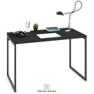 Mesa Escrivaninha Industrial Aço 150 x 60 para estudo trabalho Preta