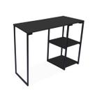 Mesa Escrivaninha Infantil Juvenil Nic 90cm Preta com Tampo Preto Mesa Escrivaninha Infantil Juvenil Nic 90cm Preta com Tampo Preto