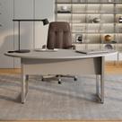Mesa Escrivaninha Orgânica Linear 175cmx92cm com Pés Metal para Escritório Corporate F5