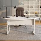 Mesa Escrivaninha Orgânica Linear 175x92cm em Mdp e Metal Corporate F5