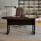 Mesa Escrivaninha Orgânica Linear em Mdp 175x92cm Pés de Metal Corporate F5