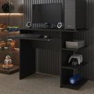 Mesa Escrivaninha Para Computador E Estudo Cor Preta Pc Gamer.