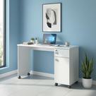 Mesa Escrivaninha para Escritorio 135cm com Rodinhas Branco