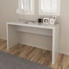 Mesa Escrivaninha para Escritório Lisa 127x46,5cm Branco
