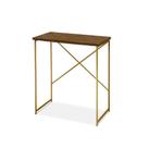Mesa Escrivaninha Para Estudo Office 0,90 Cm Miami Imbuia/dourado Mesa Escrivaninha Para Estudo Office 0,90 Cm Miami Imbuia/dourado