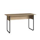 Mesa Escrivaninha para Notebook Estudo Escritório Quarto 135cm Oak Preto Industrial Placa e Ponto