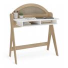 Mesa Escrivaninha Penteadeira Cecília Orgânica 90cm 100%MDF com Nicho Integrado Nature Branco - Abmaza Mesa Escrivaninha Penteadeira Cecília Orgânica 90cm 100%MDF com Nicho Integrado Nature Branco - Abmaza